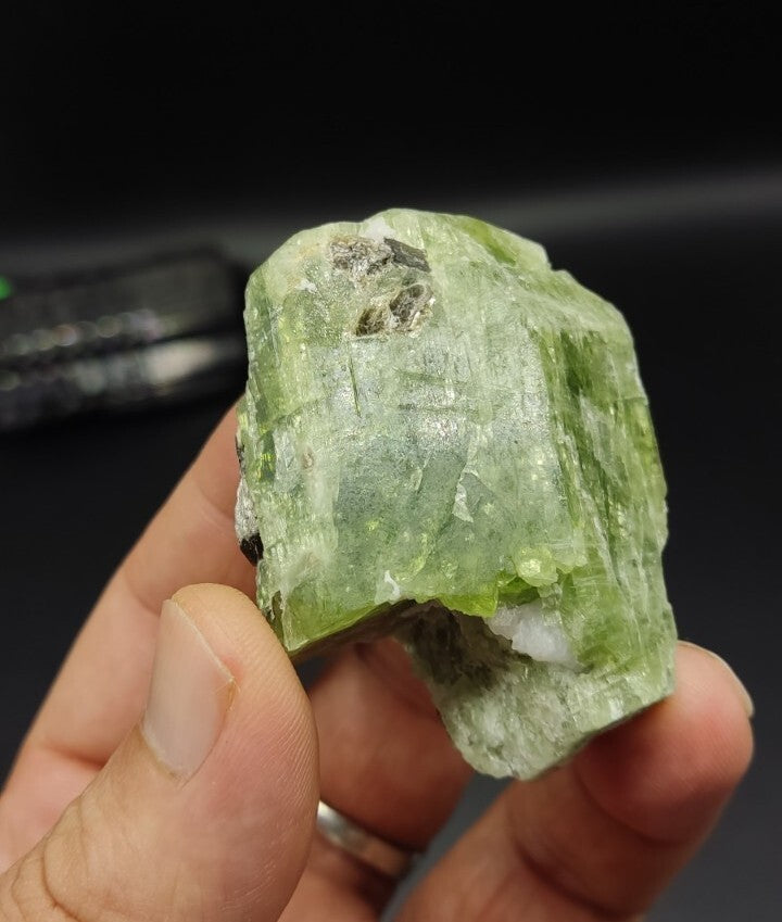 Green Diopside crystal With Mica 87 grams