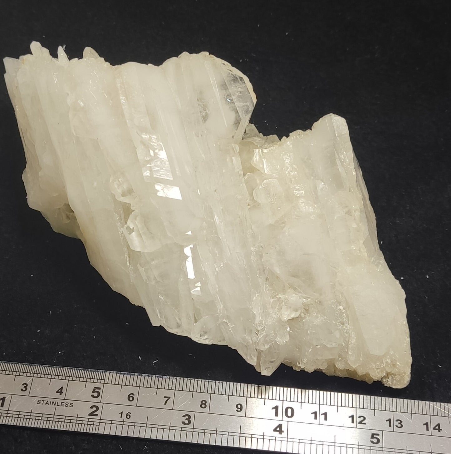 An aesthetic specimen of terminated faden Quartz crystals cluster 462 grams