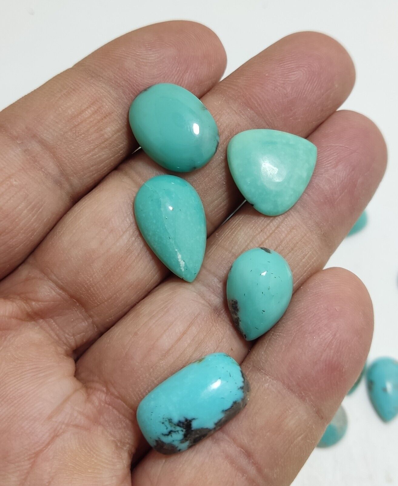 44 grams, American turquoise cabochons lot