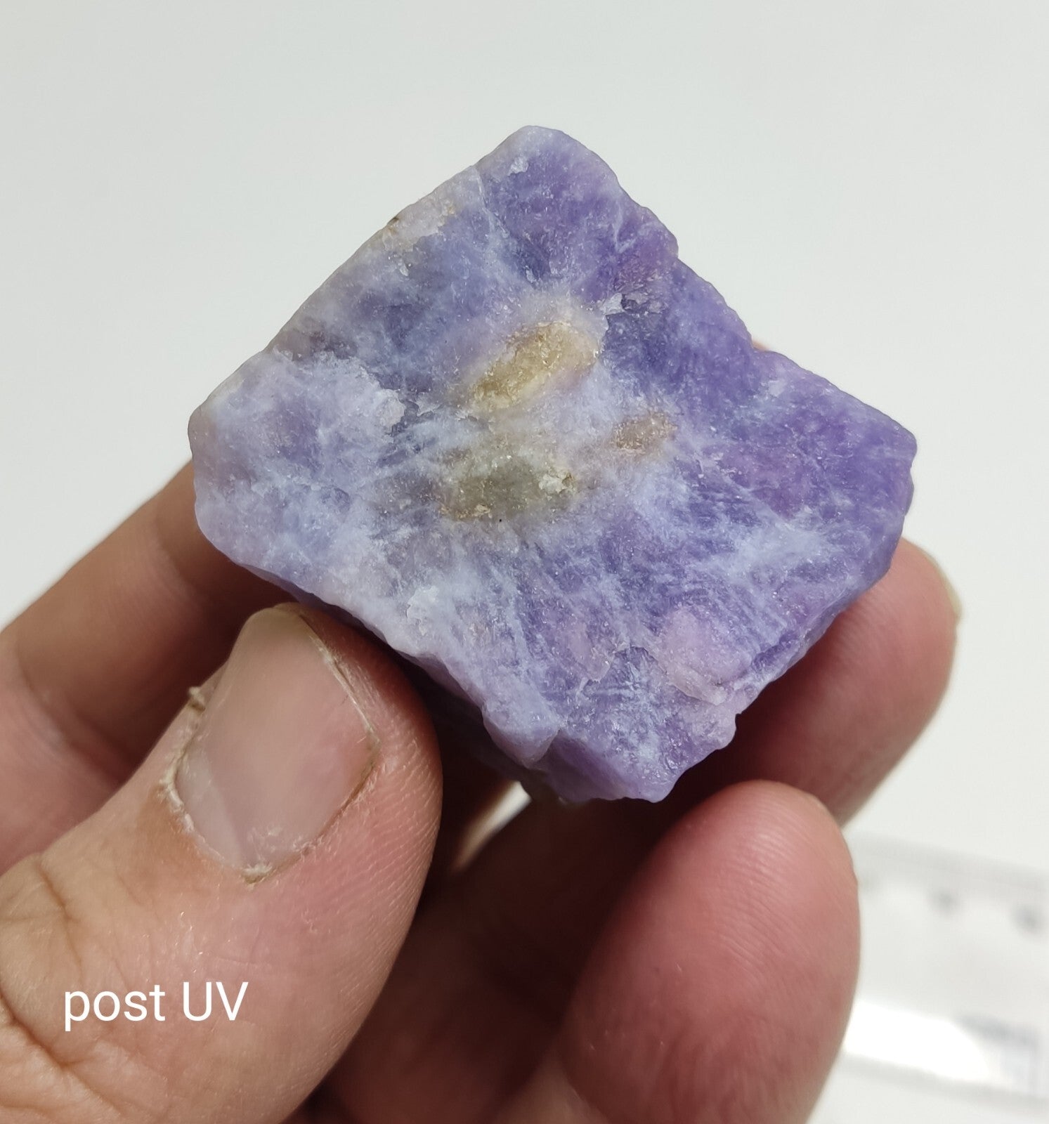 An amazing specimen of hackmanite highly Tenebrescent 47 grams