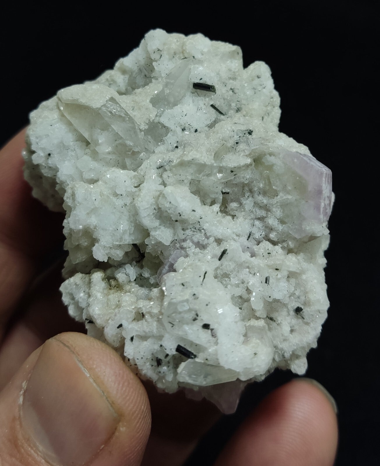 An Aesthetic combo specimen of apatite quartz and albite 69 grams grams