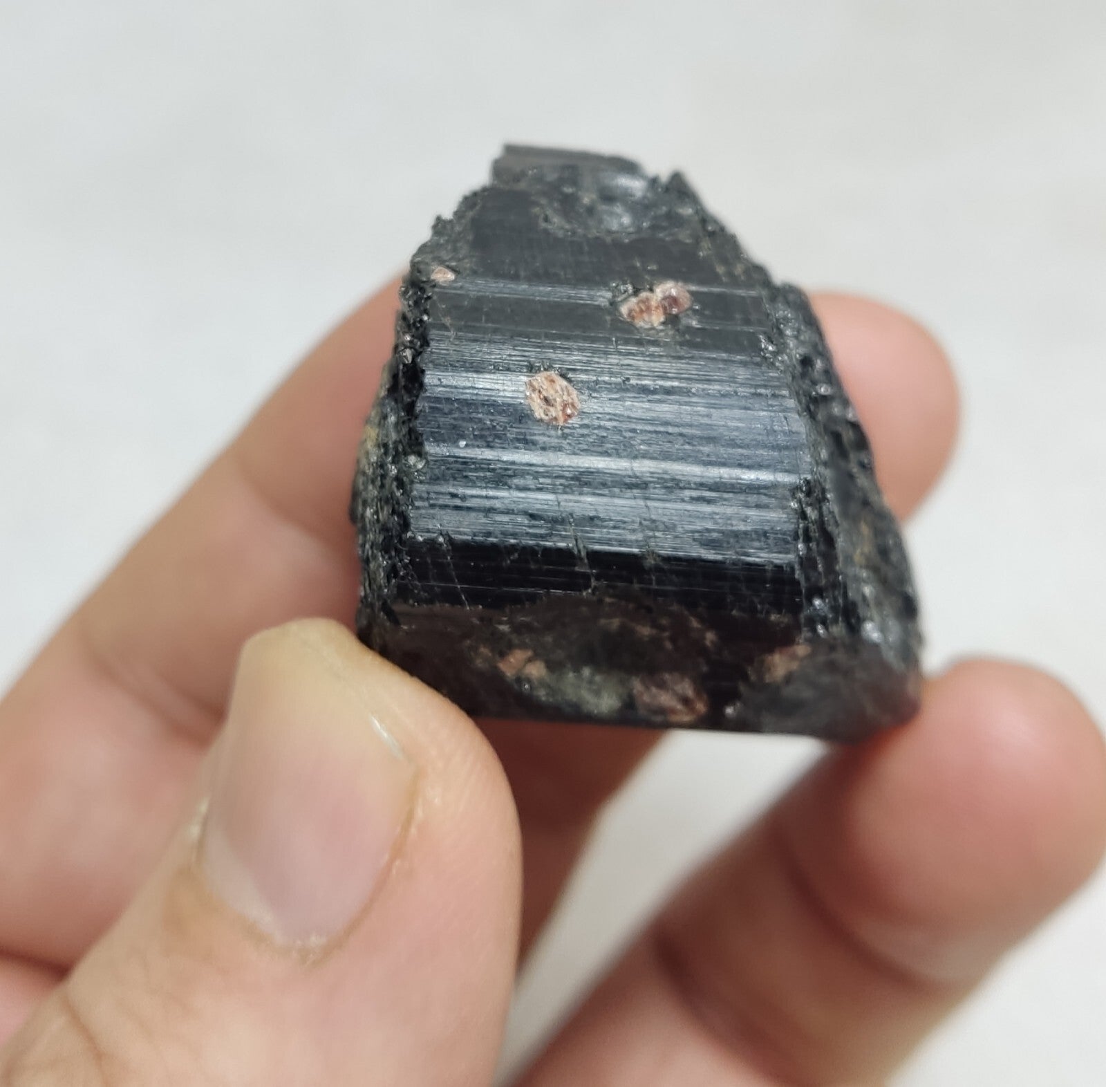 An amazing specimen of terminated black tourmaline 62 grams