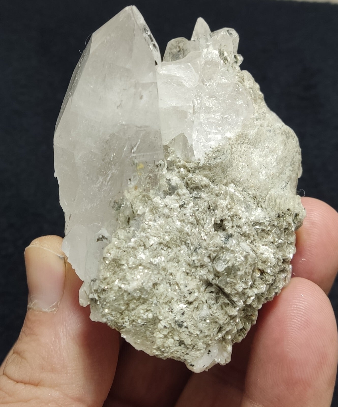 An Aesthetic terminated specimen of Quartz with mica 210 grams