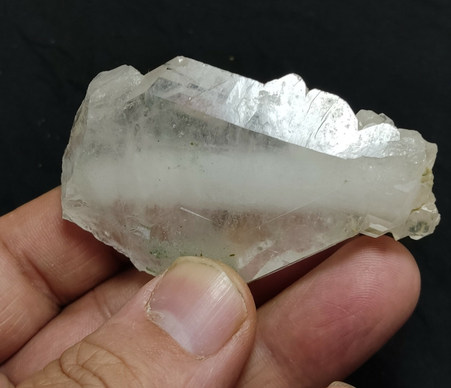 An aesthetic specimen of terminated faden Quartz crystal 62 grams