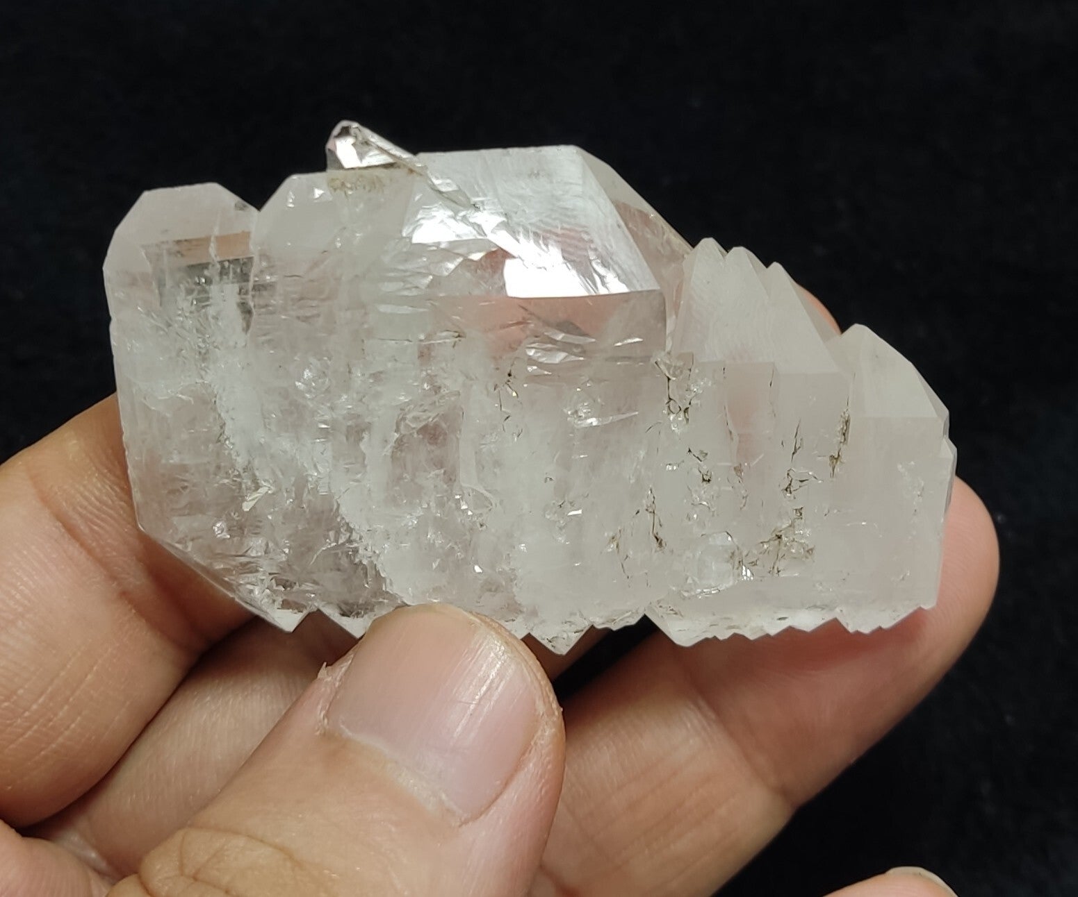 An Aesthetic terminated specimen of Faden Quartz crystal 54 grams