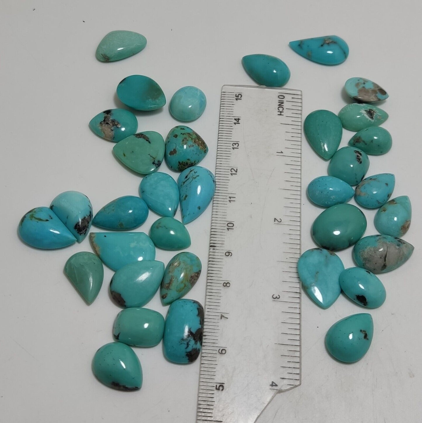 44 grams, American turquoise cabochons lot
