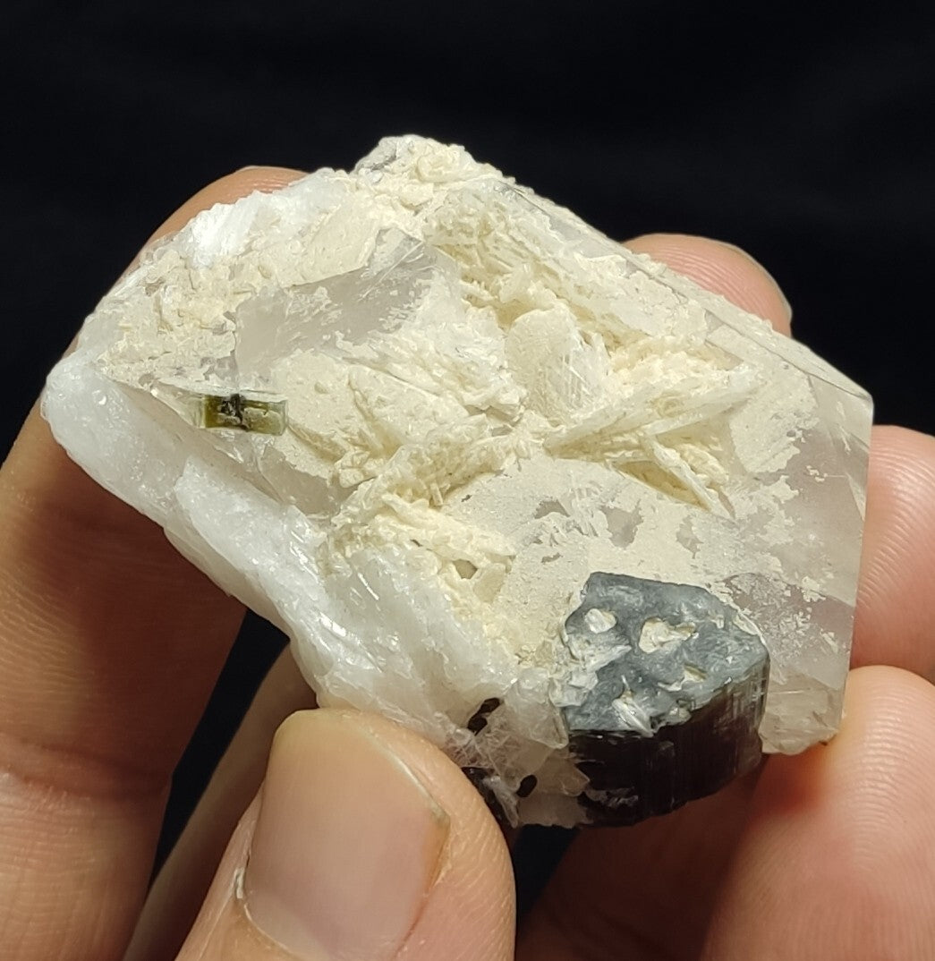 An Aesthetic Naturally terminated green tip tourmaline on matrix 48 grams