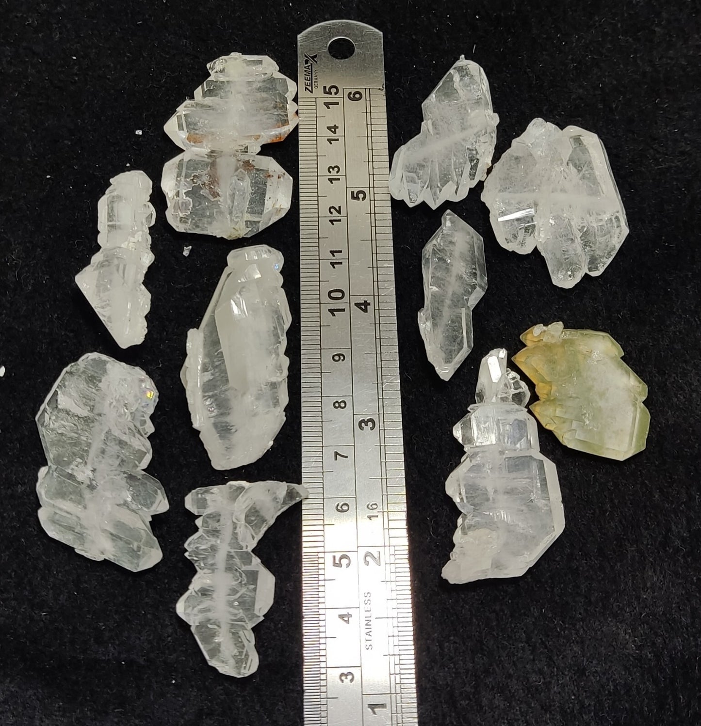 80 grams, 10 Pieces Faden quartz Crystals