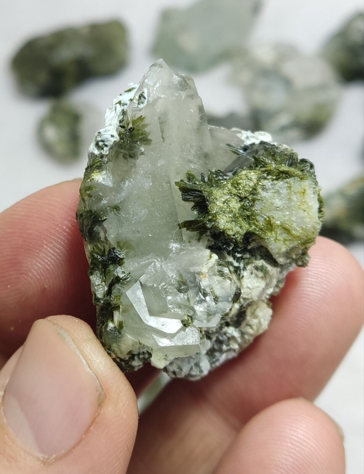 260 grams epidote Quartz crystals