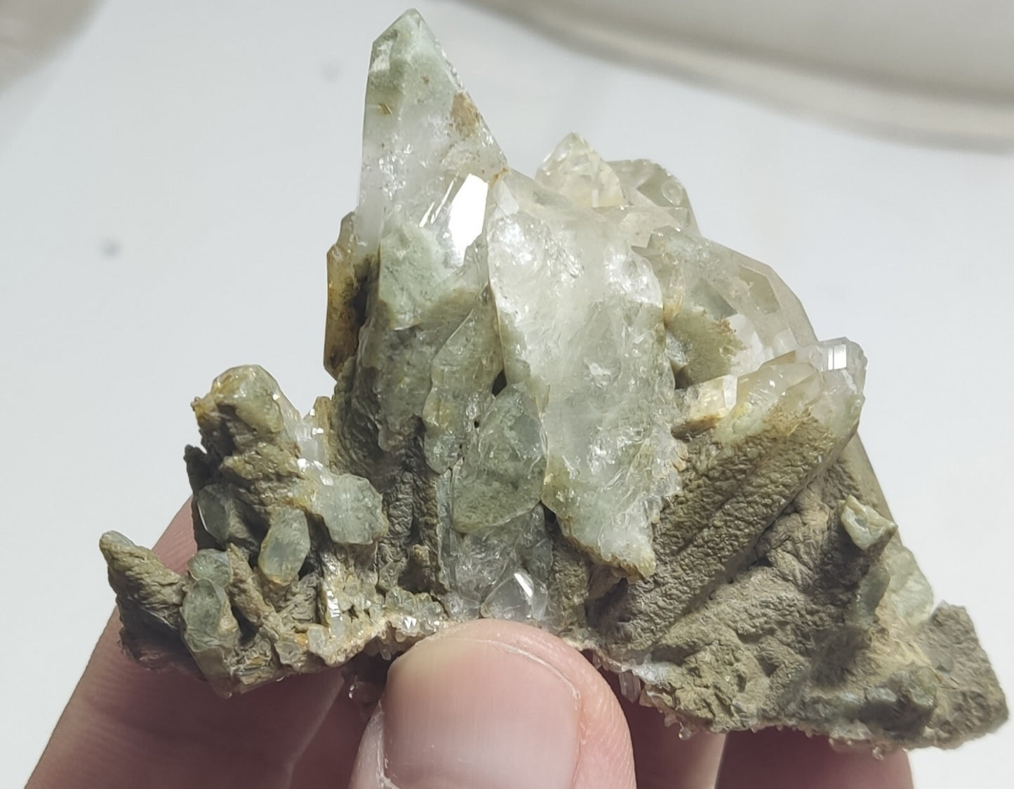 An Aesthetic Natural beautifully terminated Chlorite Quartz cluster 100 grams