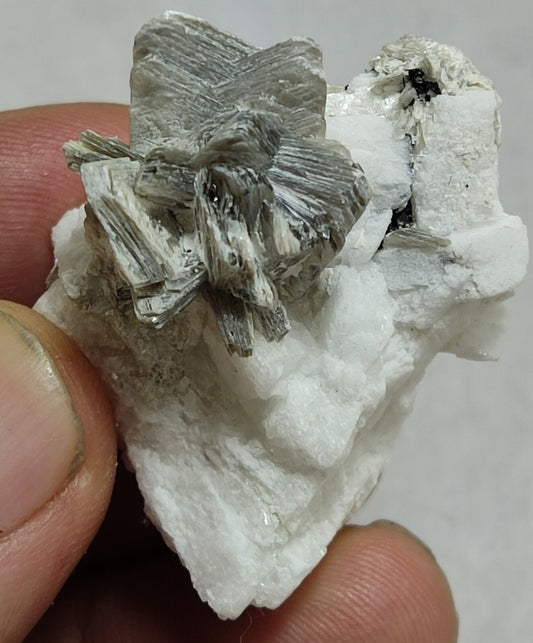 An Aesthetic combo specimen of feldspar, Tourmaline, muscovite 31 grams