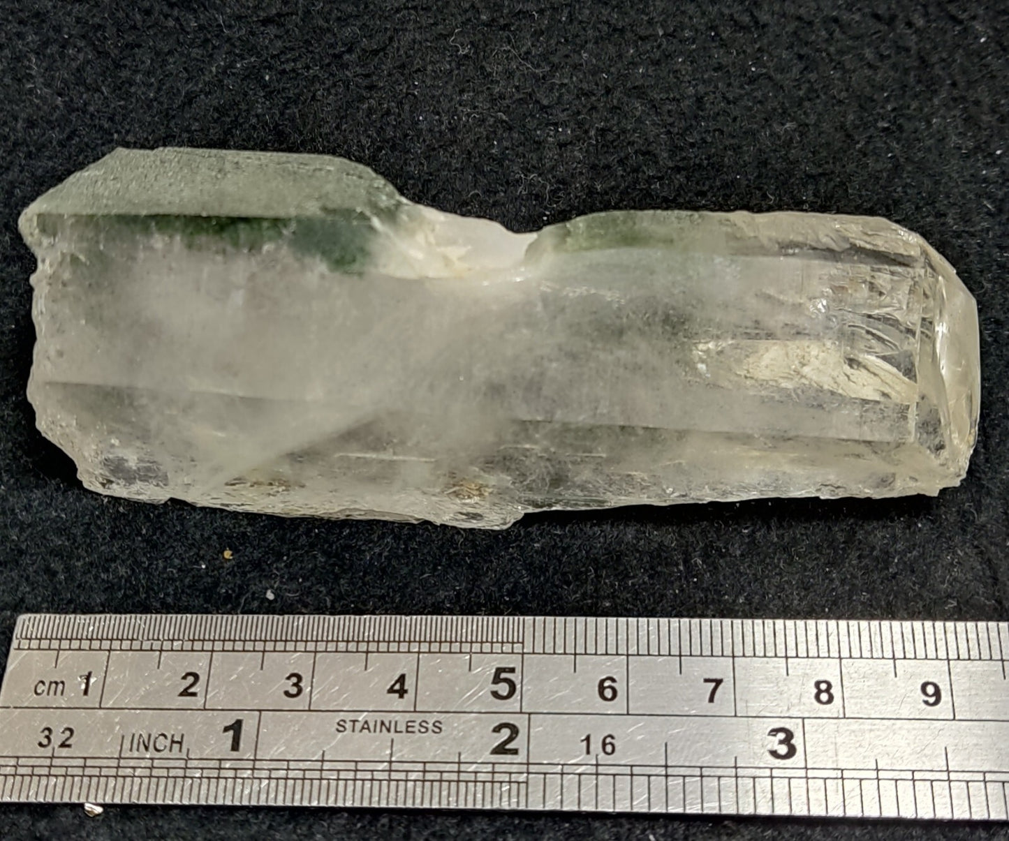 An Aesthetic specimen of chlorite included quartz crystal 134 grams