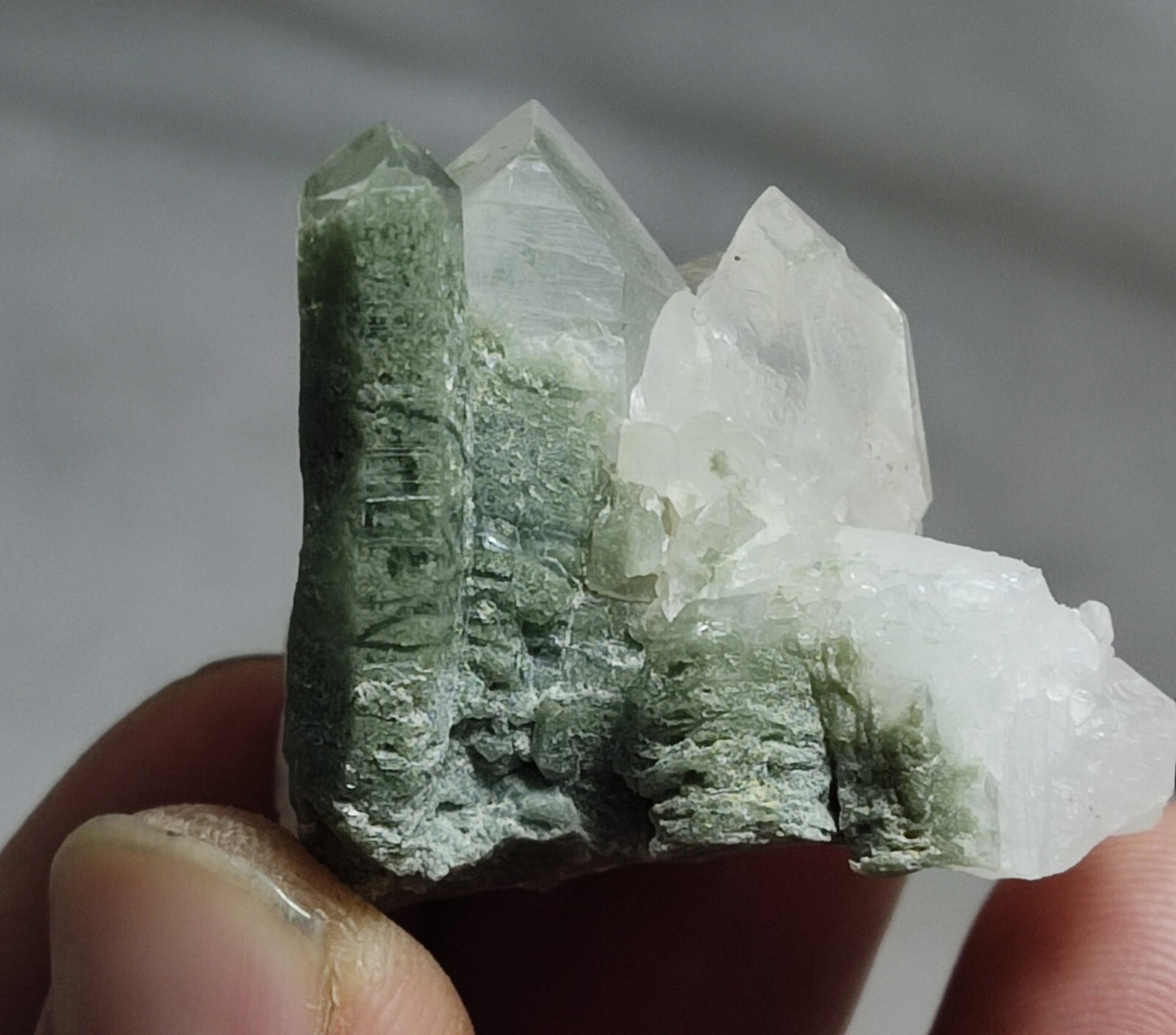 An Aesthetic Natural beautifully terminated Chlorite Quartz specimen 28 grams