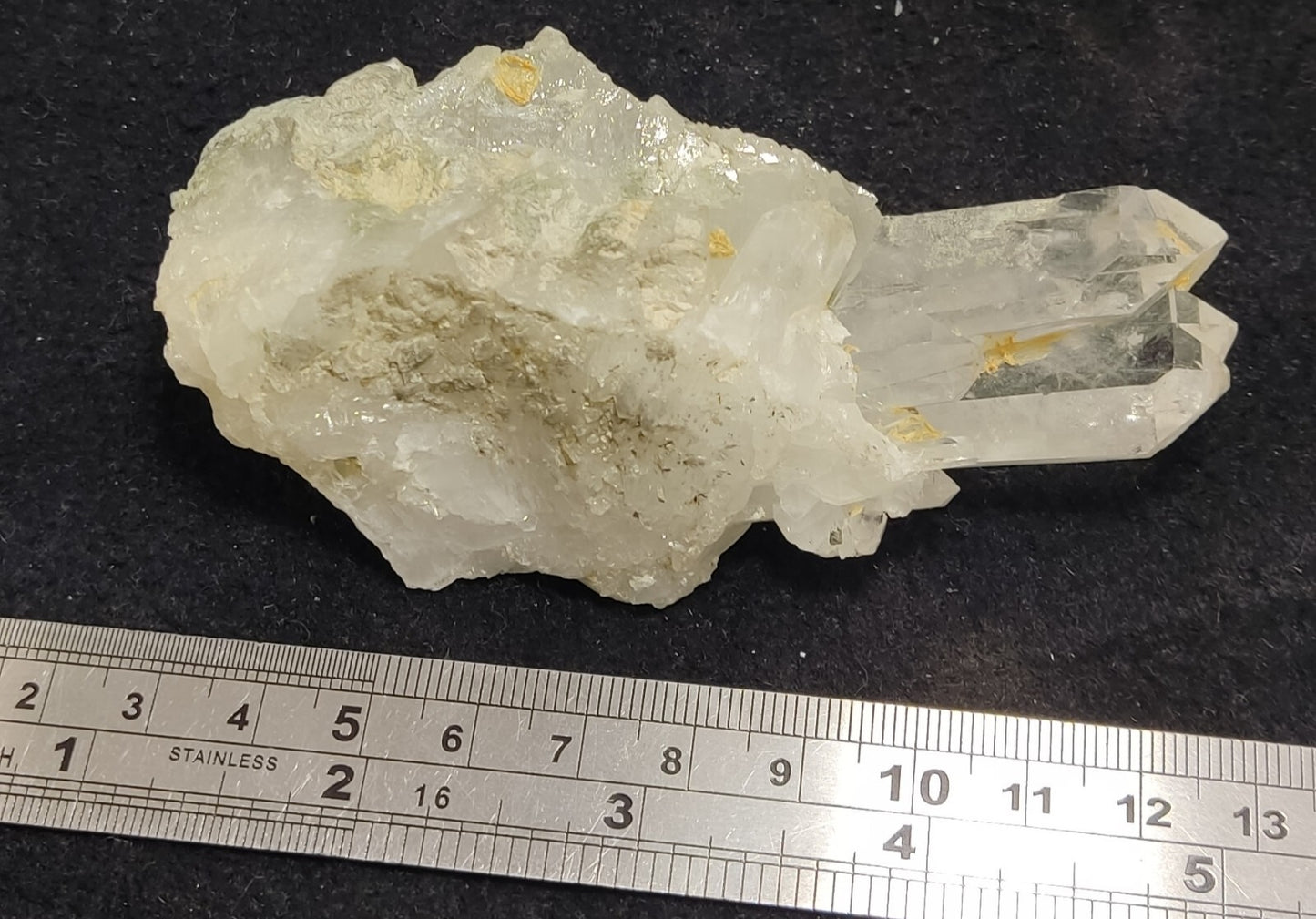 An Aesthetic specimen of chlorite Quartz cluster 167 grams