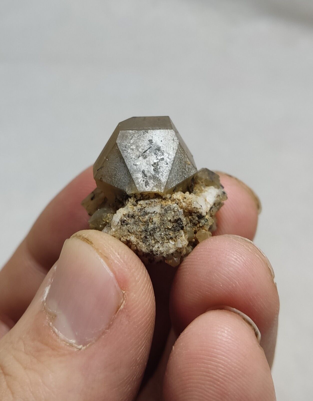 An aesthetic natural terminated astrophyllite Quartz crystal on matrix 15 grams
