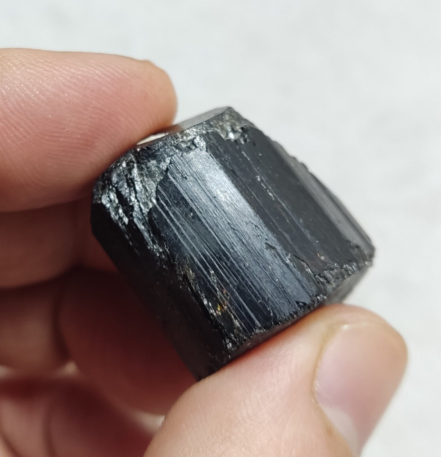 An amazing specimen of terminated black tourmaline 38 grams