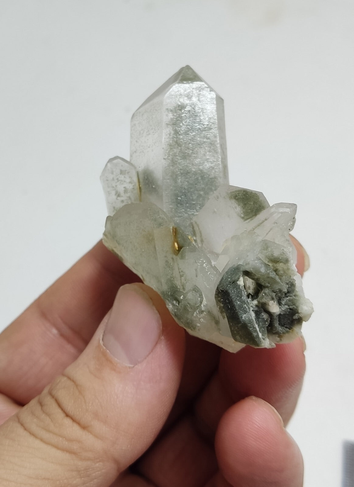 An Aesthetic Natural beautifully terminated Chlorite Quartz specimen 55 grams