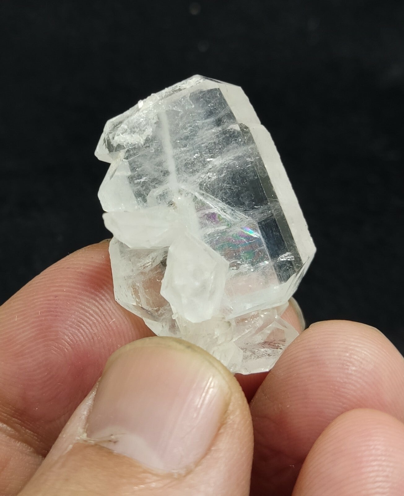 An amazing specimen of terminated faden Quartz crystal 10.5 grams