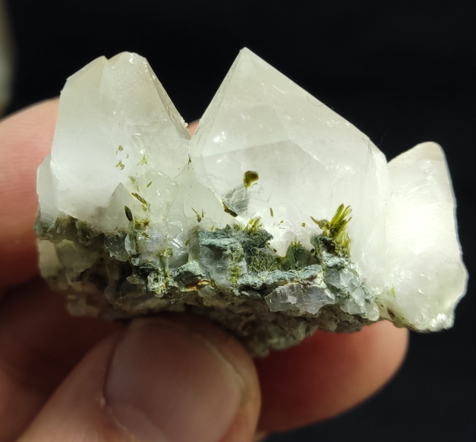 An Aesthetic terminated epidote Quartz specimen 48 grams
