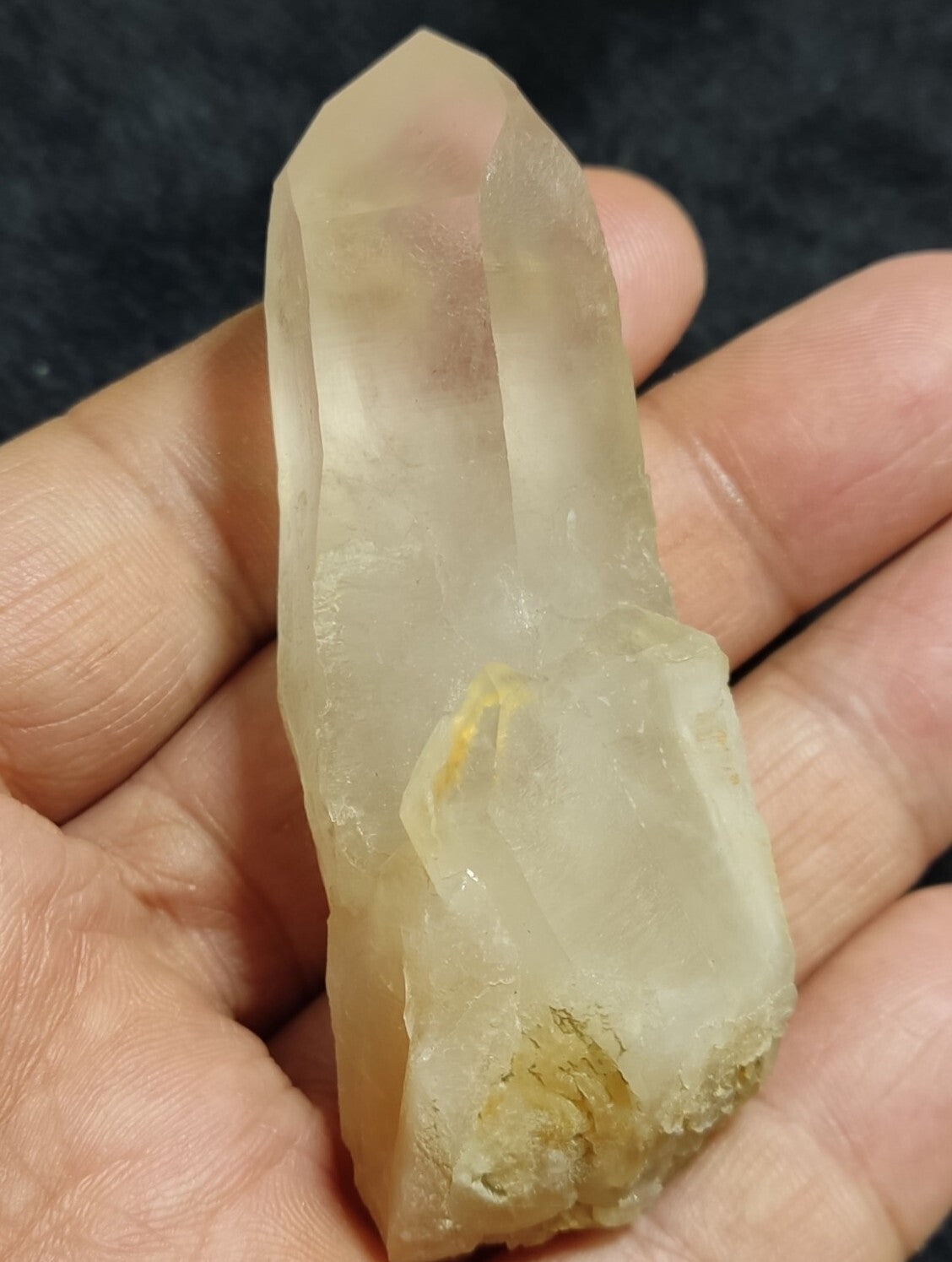 An amazing specimen of terminated amphibole included Quartz crystal 76
