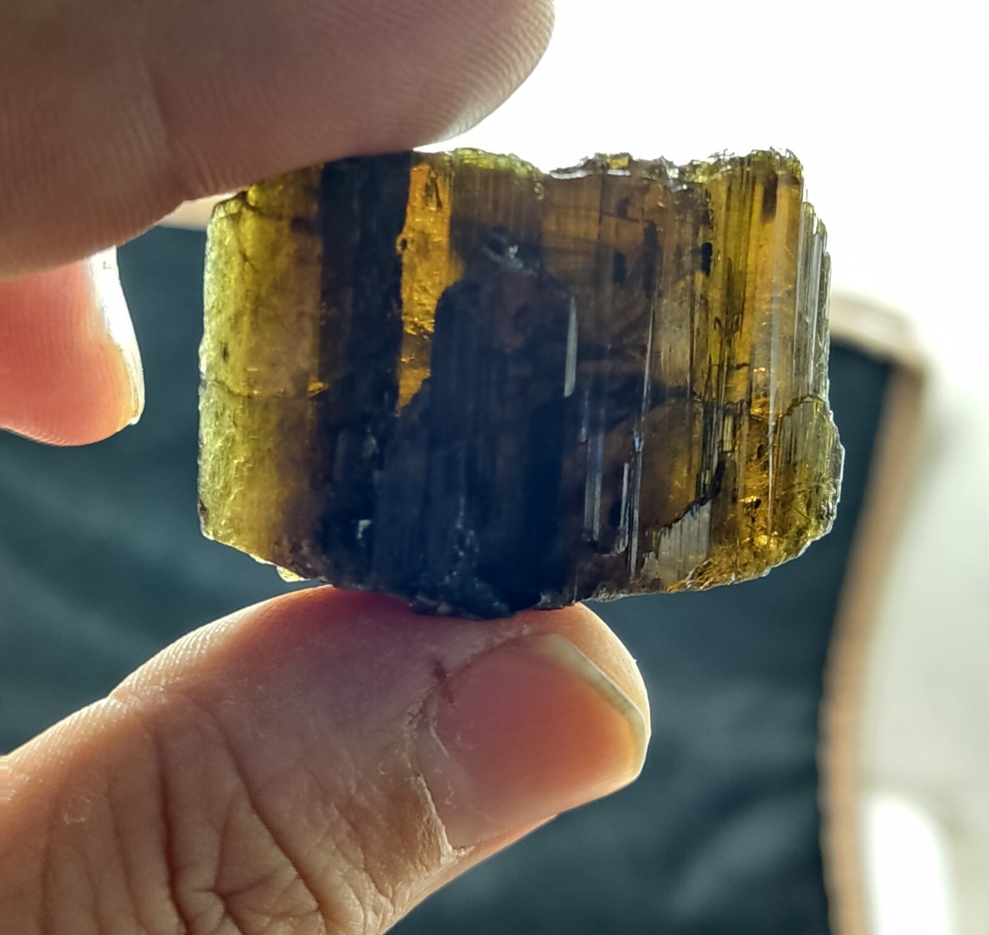 A very fine aesthetic crystal specimen of Epidote 37 grams