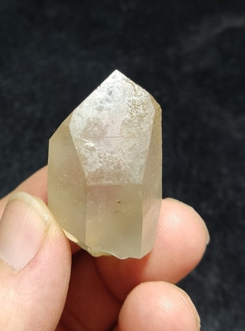 Double Terminated Quartz Crystal With Amphibole Inclusions 26 grams