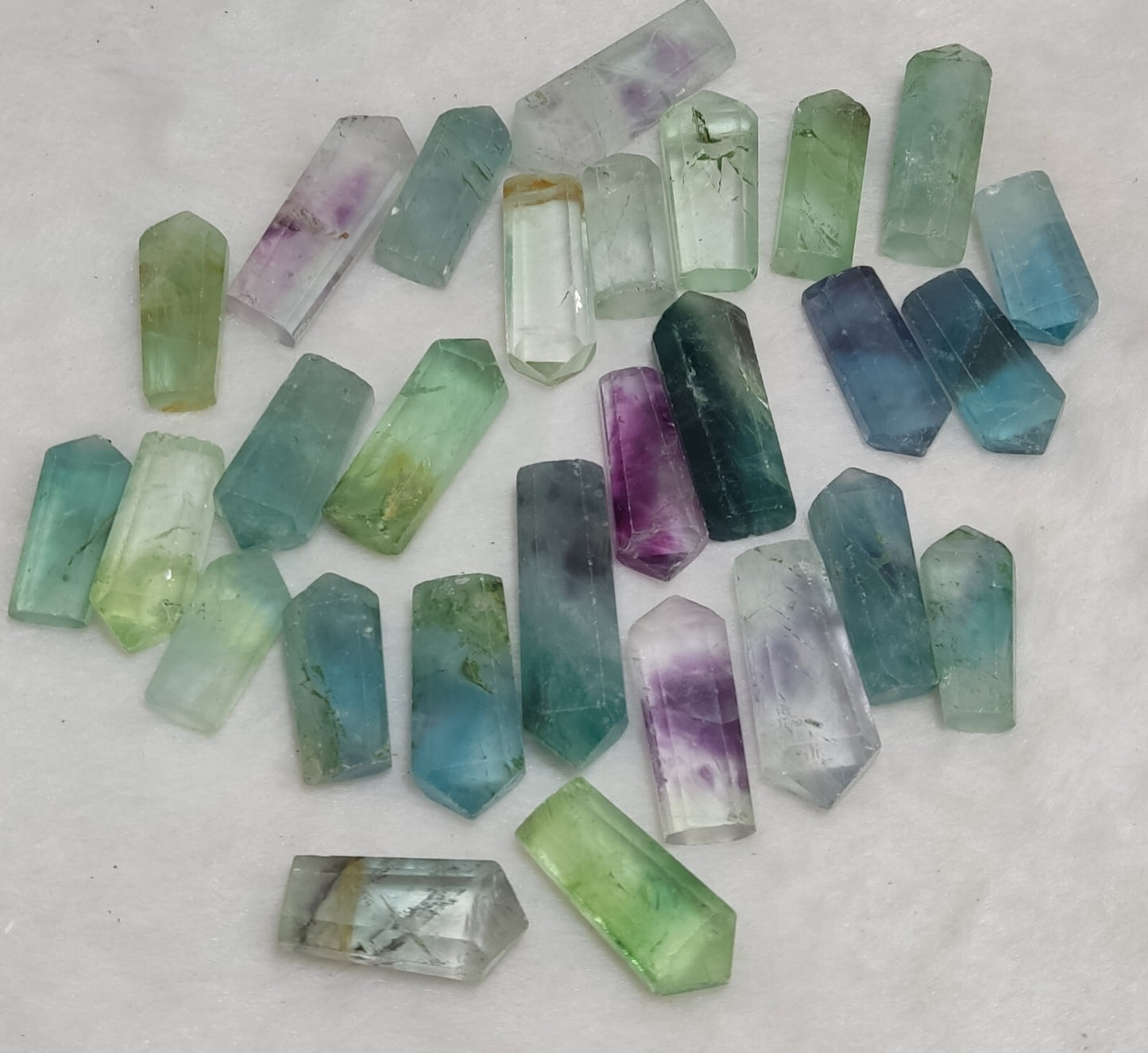 multi color fluorite polished pendants 168 grams