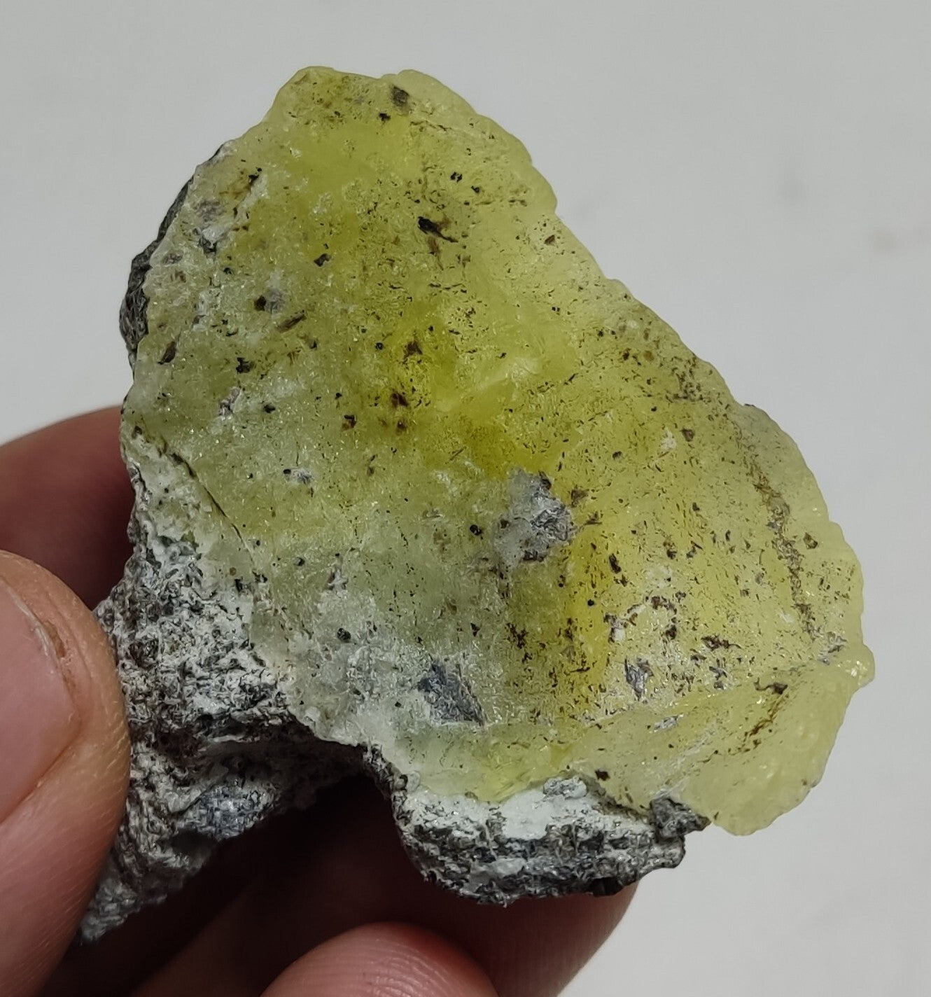 An Aesthetic Natural specimen of brucite with chromite 44 grams
