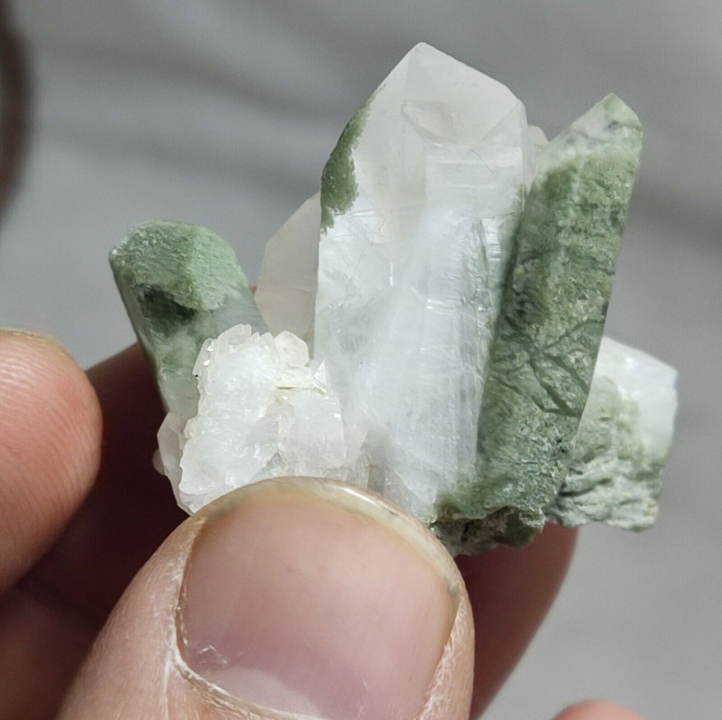 An Aesthetic Natural beautifully terminated Chlorite Quartz specimen 28 grams