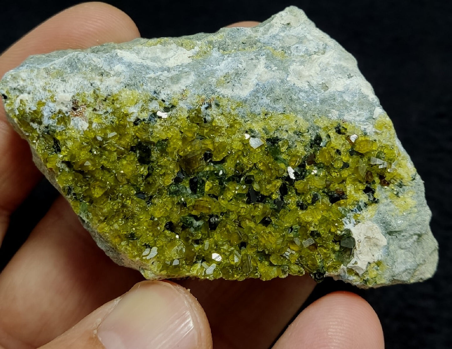 Andradite Garnet On Matrix With Epidotes 101 grams