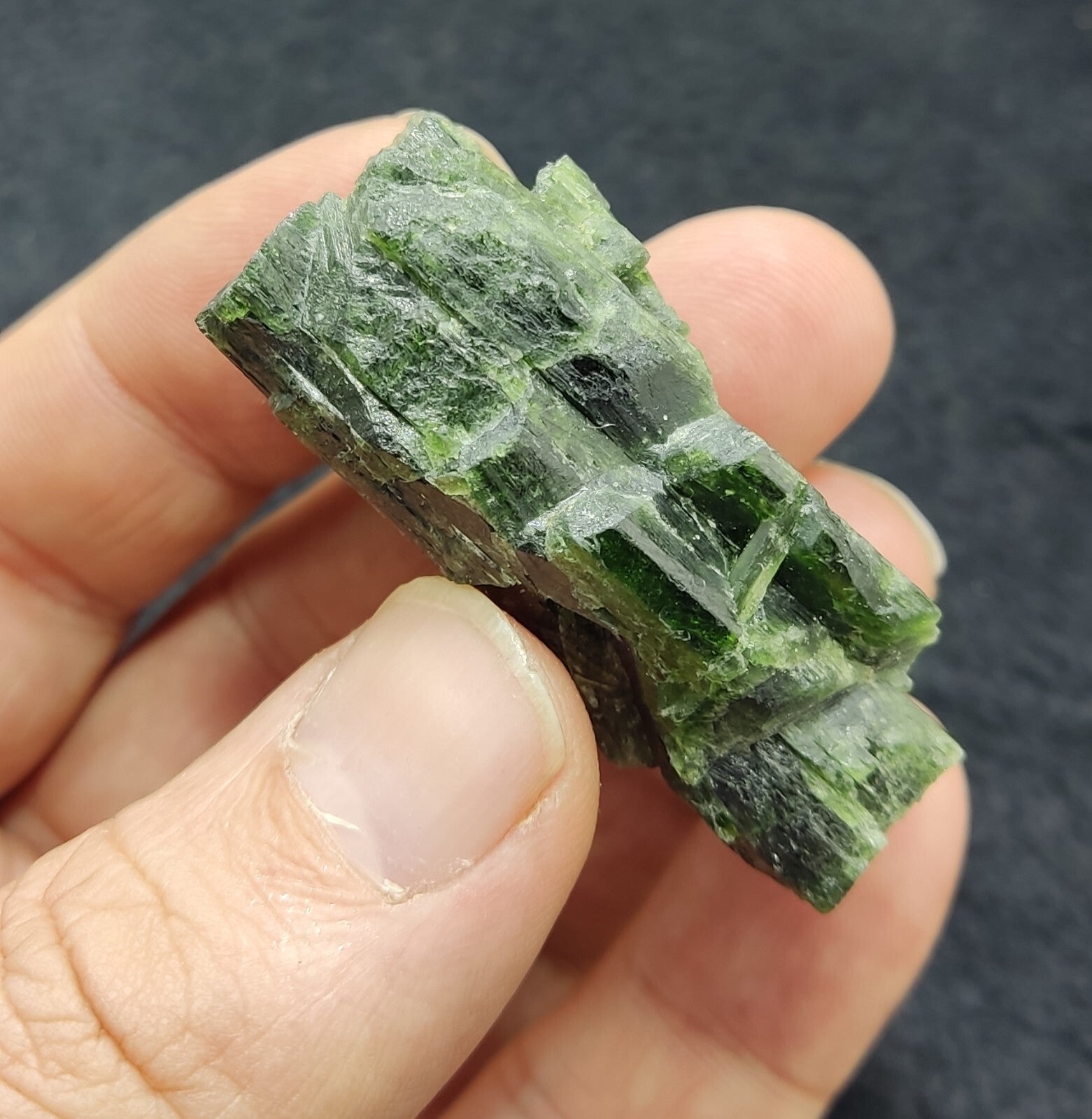 An amazing specimen of diopside crystal 46 grams