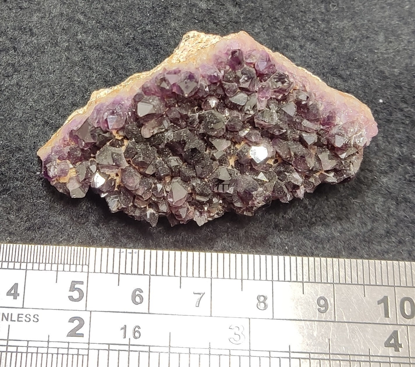 An Aesthetic specimen of druzy amethyst cluster 38 grams