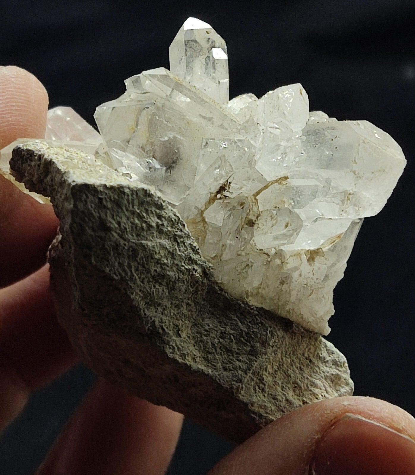 An Aesthetic terminated specimen of Quartz cluster on matrix 73 grams