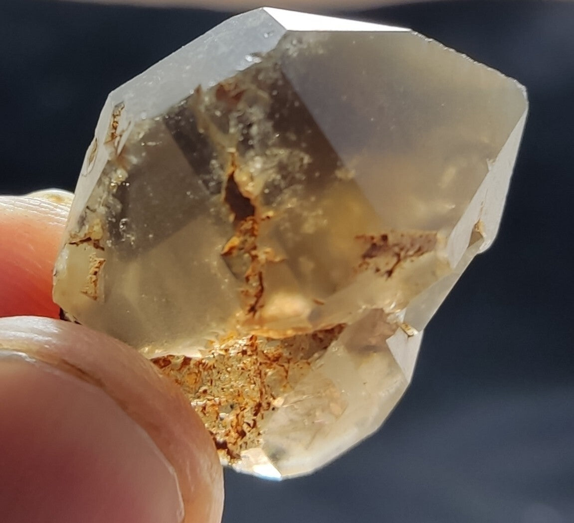 An Aesthetic double terminated smoky quartz crystal 14 grams