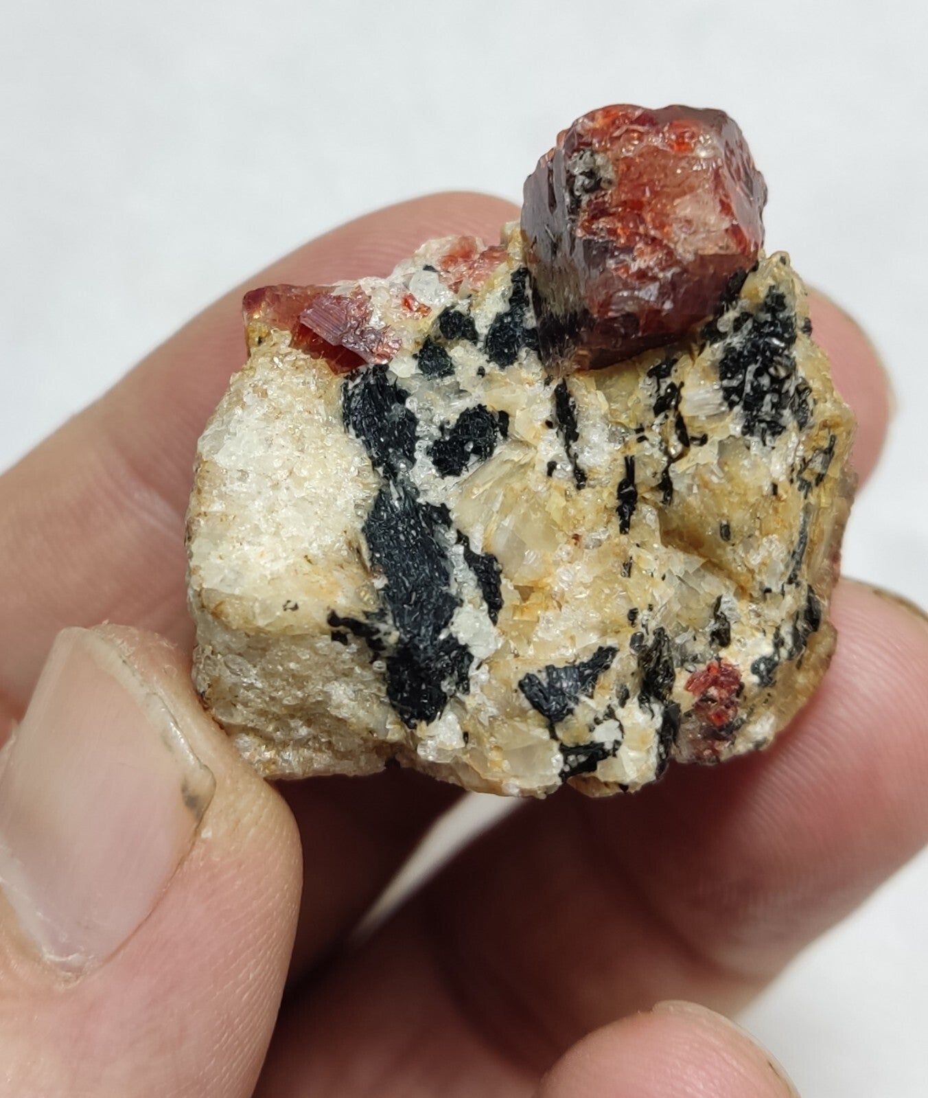 An Aesthetic specimen of zircon crytsals with biotite 38 grams