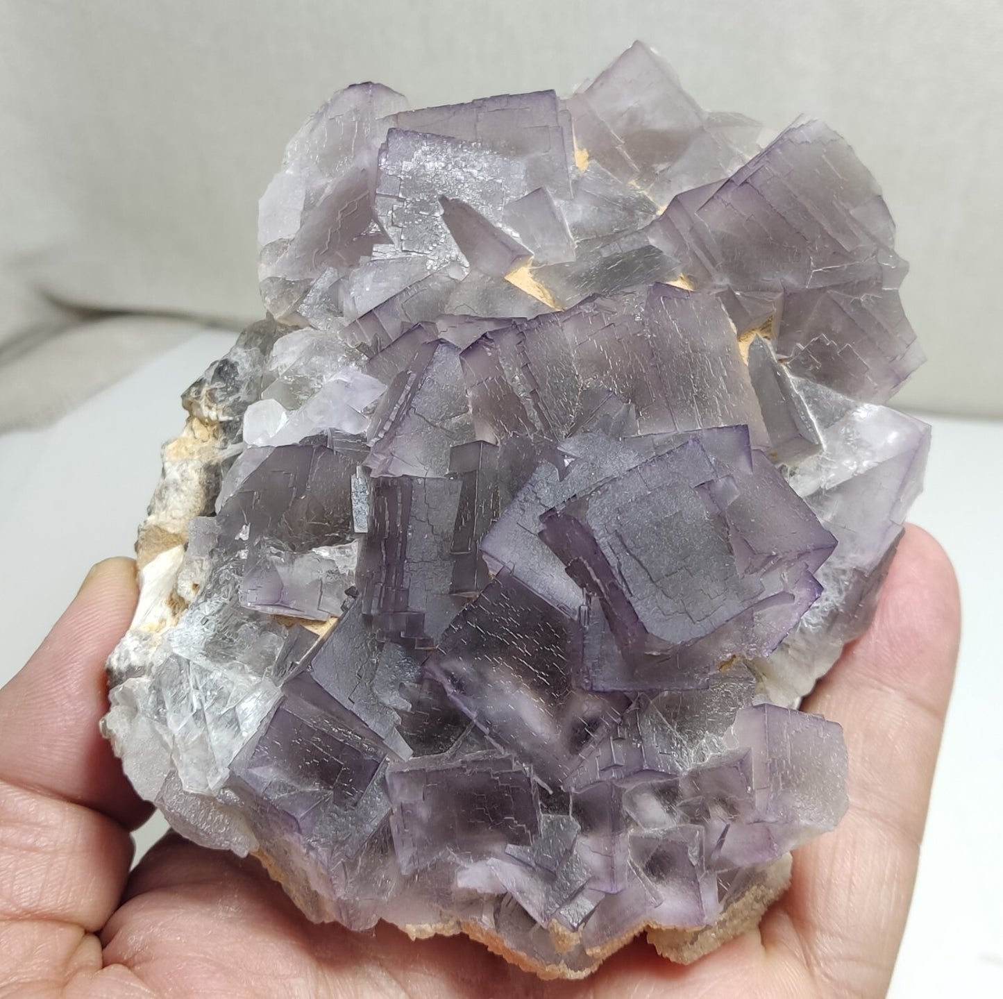 An amazing specimen of cubic light purple color Fluorite 706 grams