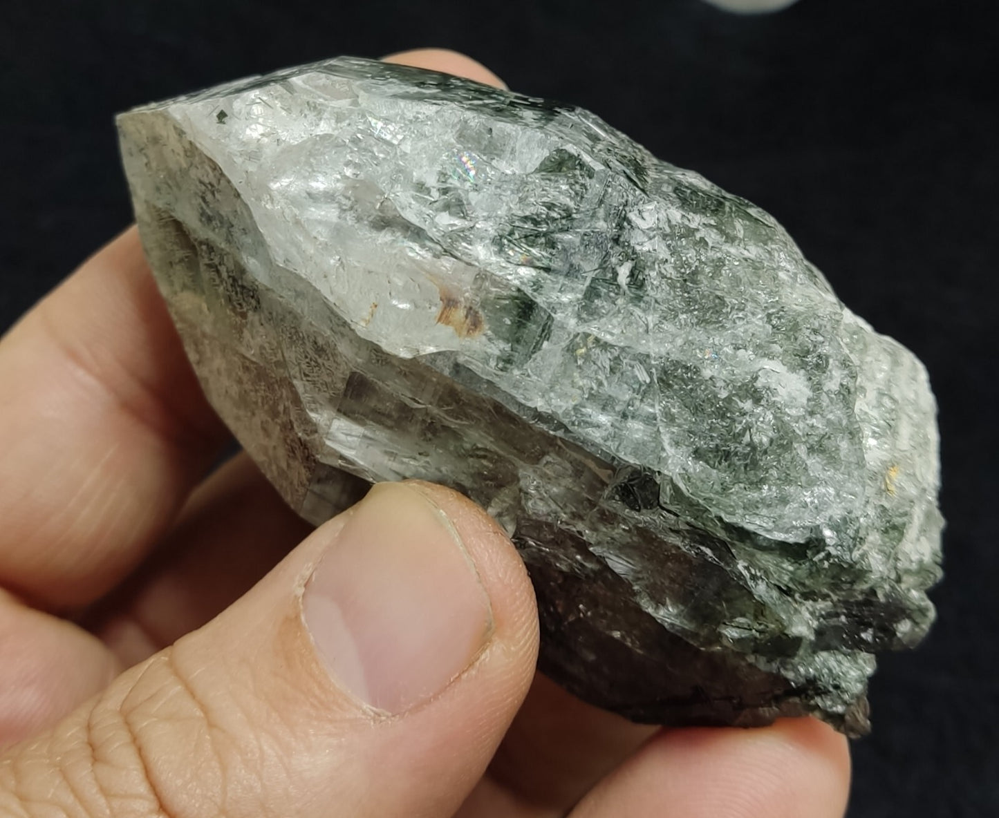 An Aesthetic Natural terminated chlorite quartz crystal 129 grams