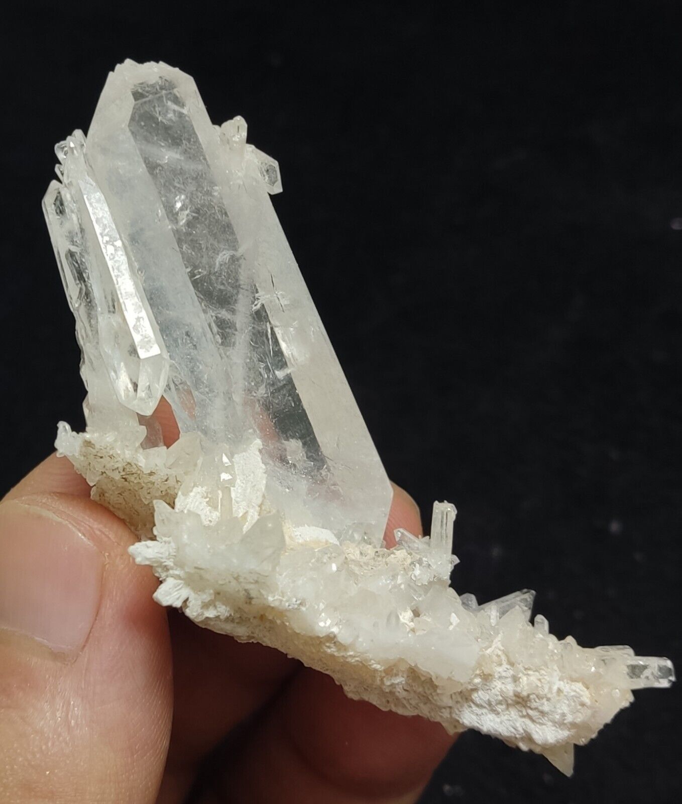 An Aesthetic specimen of faden Quartz crystal on matrix 28 grams