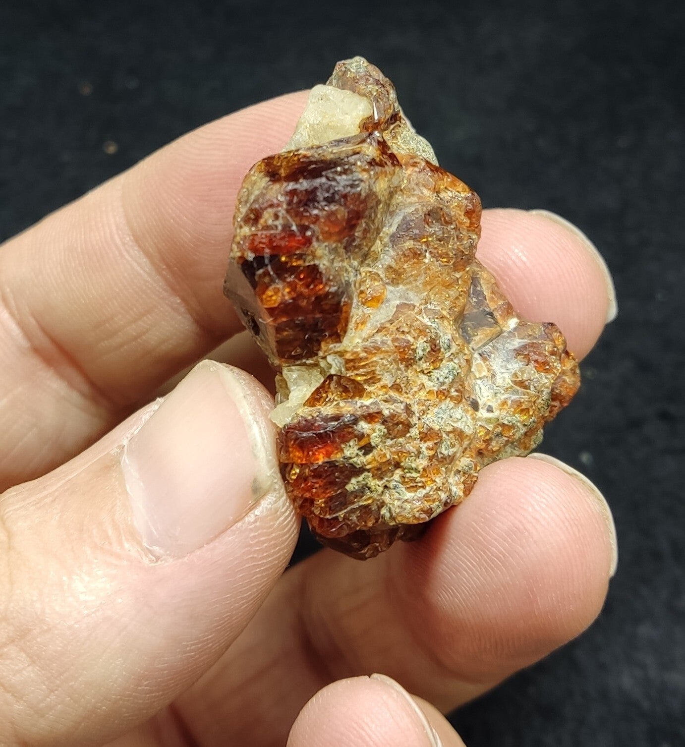 An Aesthetic specimen of zircon crytsals 32 grams