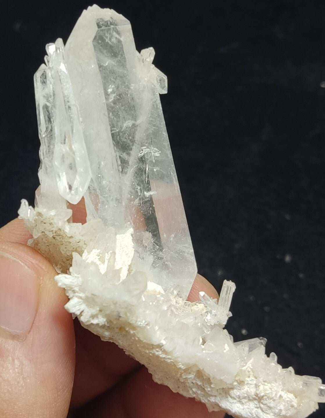 An Aesthetic specimen of faden Quartz crystal on matrix 28 grams