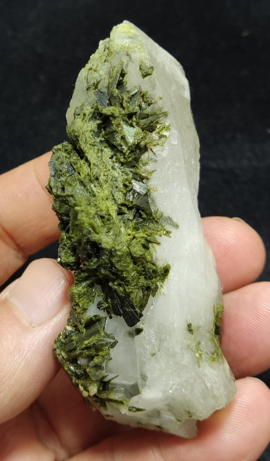 An Aesthetic terminated epidote Quartz specimen 111 grams
