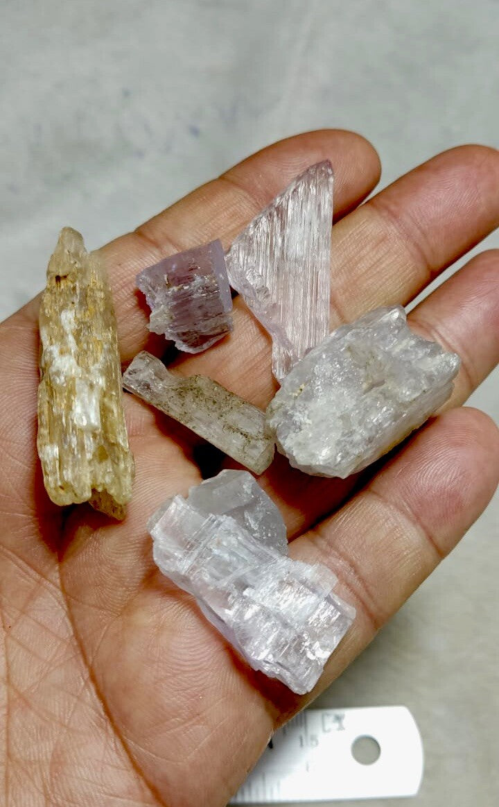 57 Grams Natural Spodumene/Kunzite Crystals.
