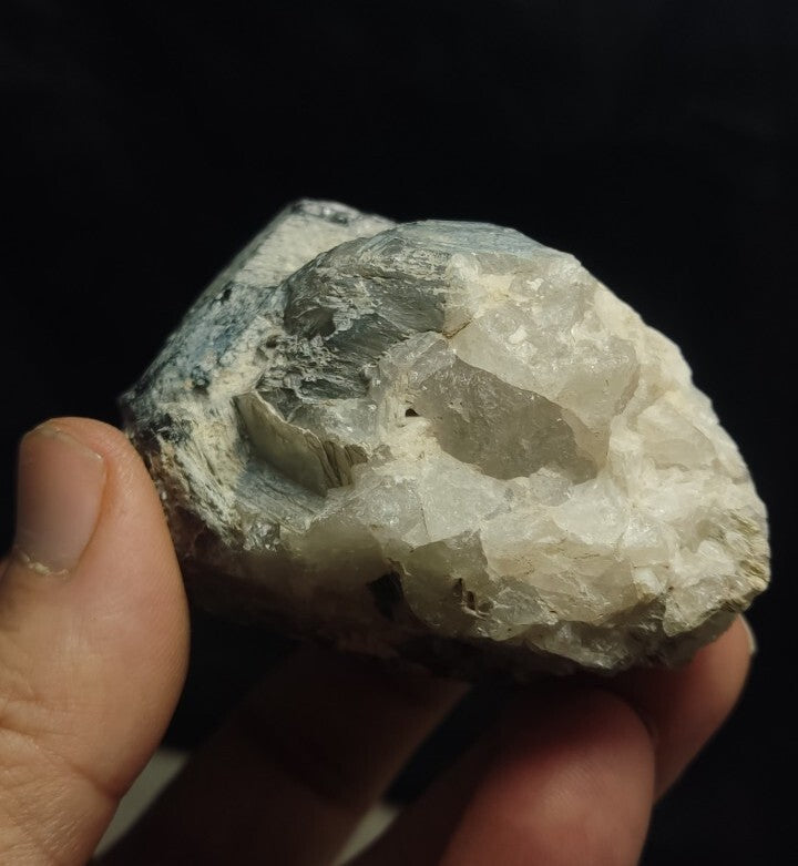 Natural Terminated Black Quartz with Light Blue Hues 277 grams