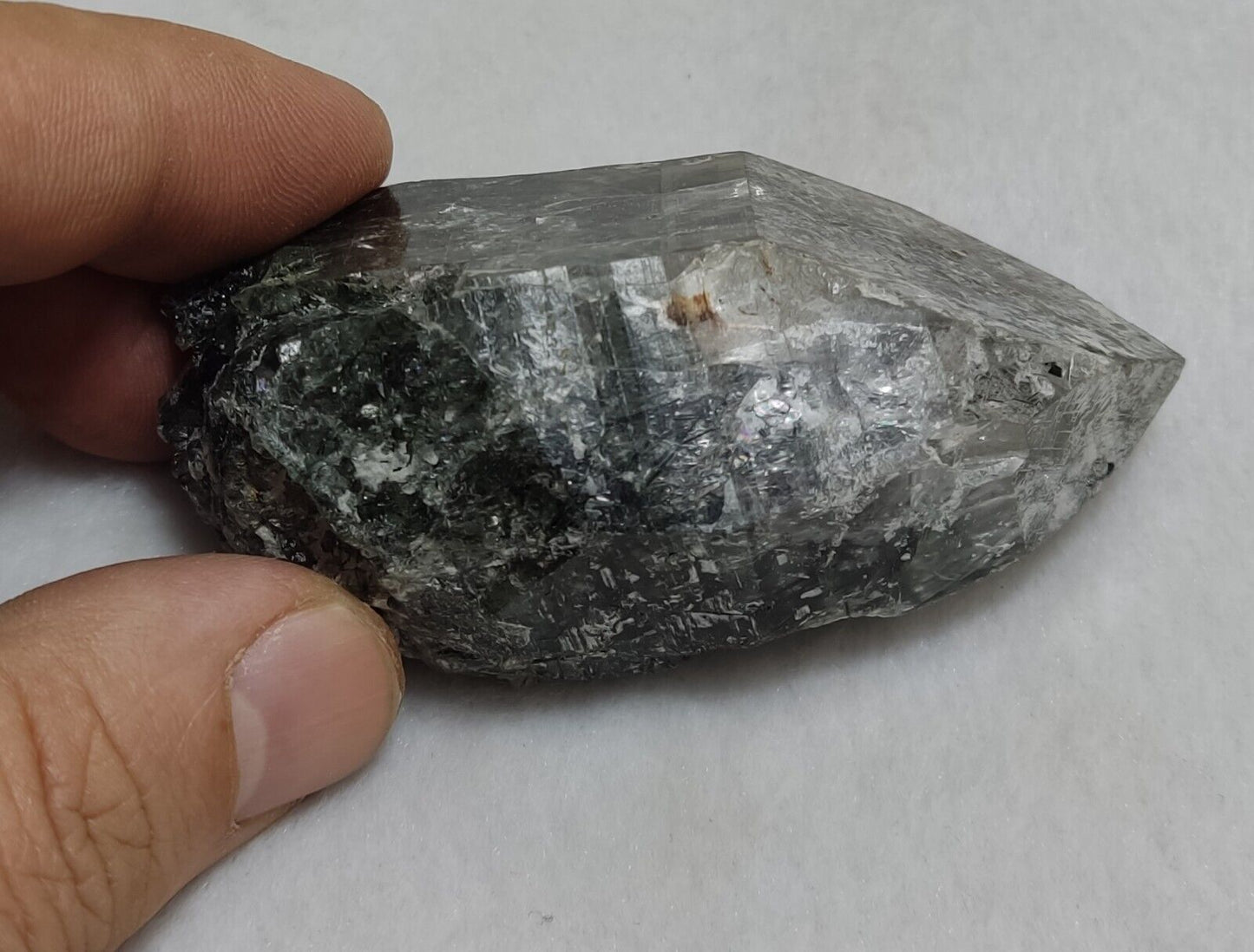 An Aesthetic Natural terminated chlorite quartz crystal 129 grams