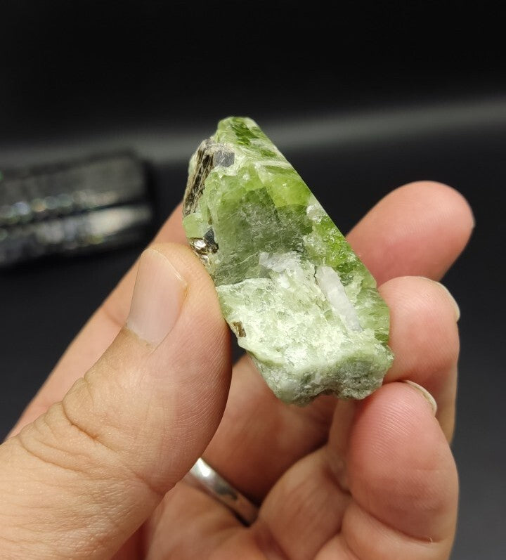 Green Diopside crystal With Mica 87 grams