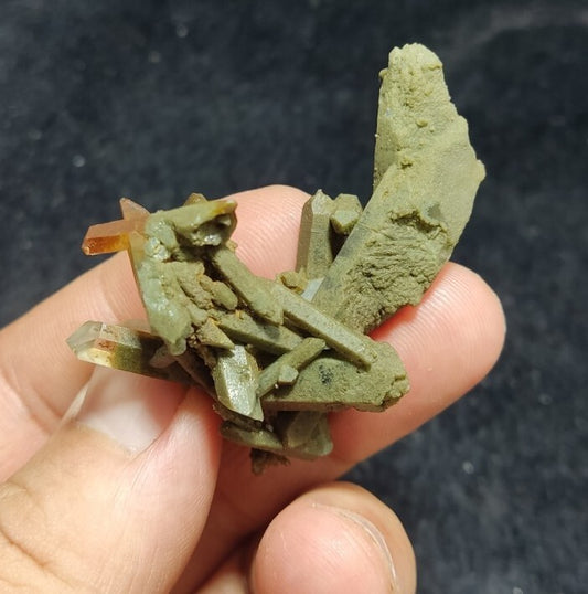 Beautiful Chlorite Quartz Cluster 17 grams