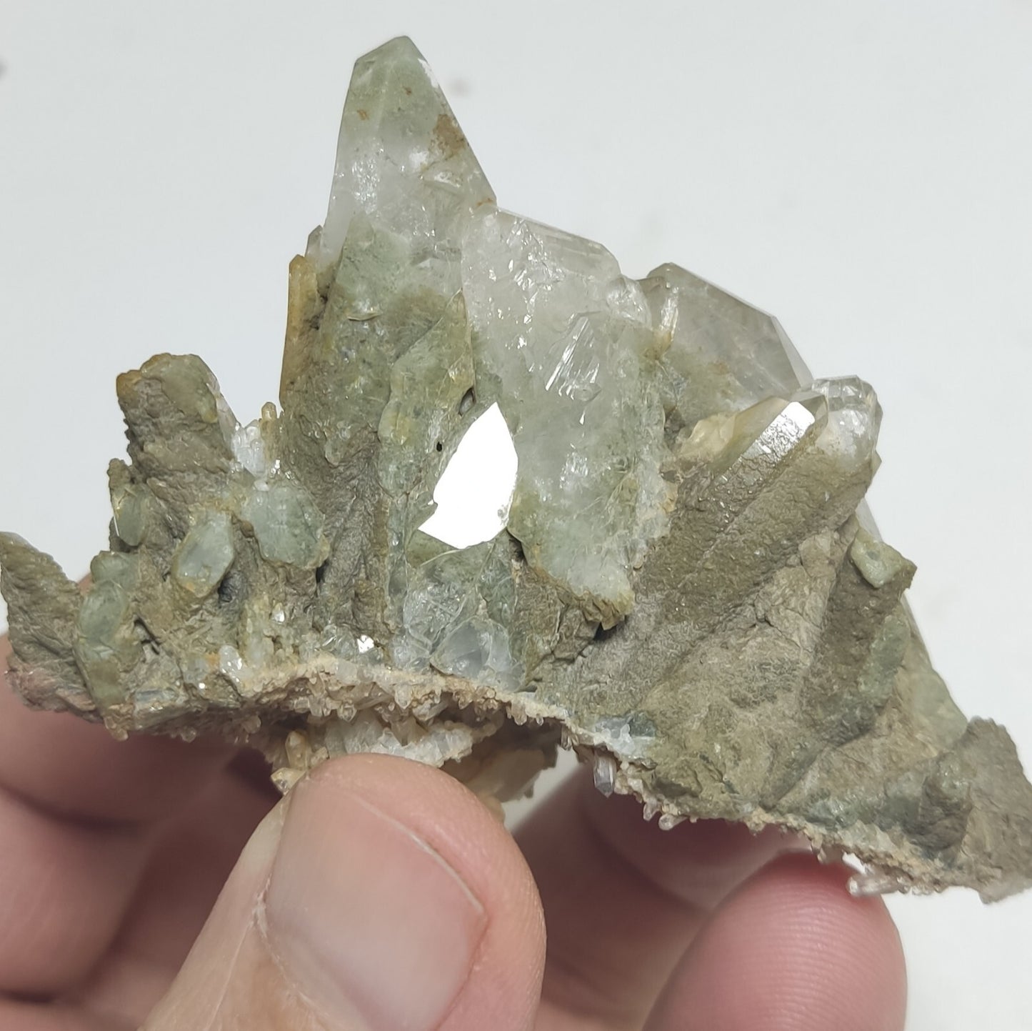 An Aesthetic Natural beautifully terminated Chlorite Quartz cluster 100 grams