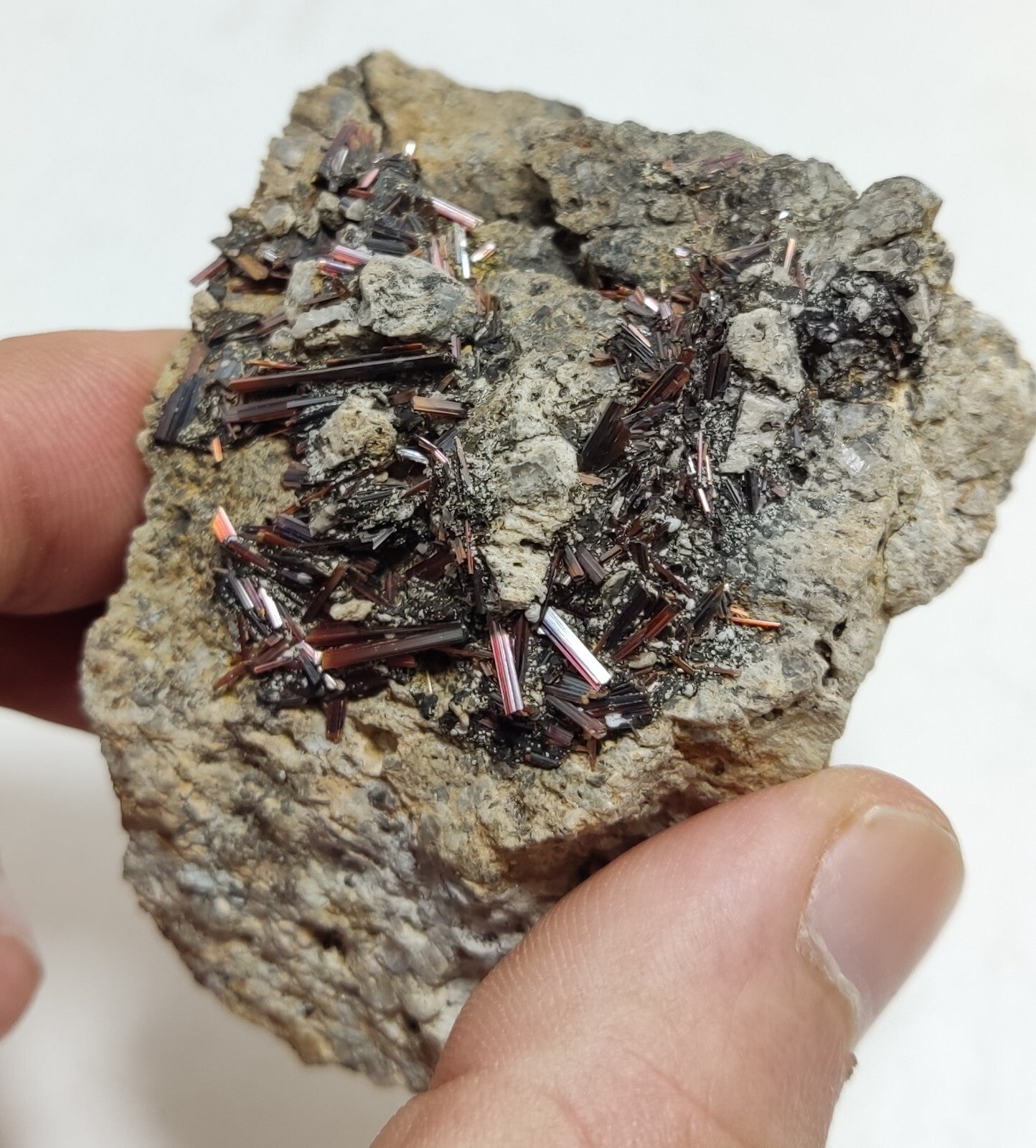 An Aesthetic Natural specimen of rutile crystals on matrix 152 grams