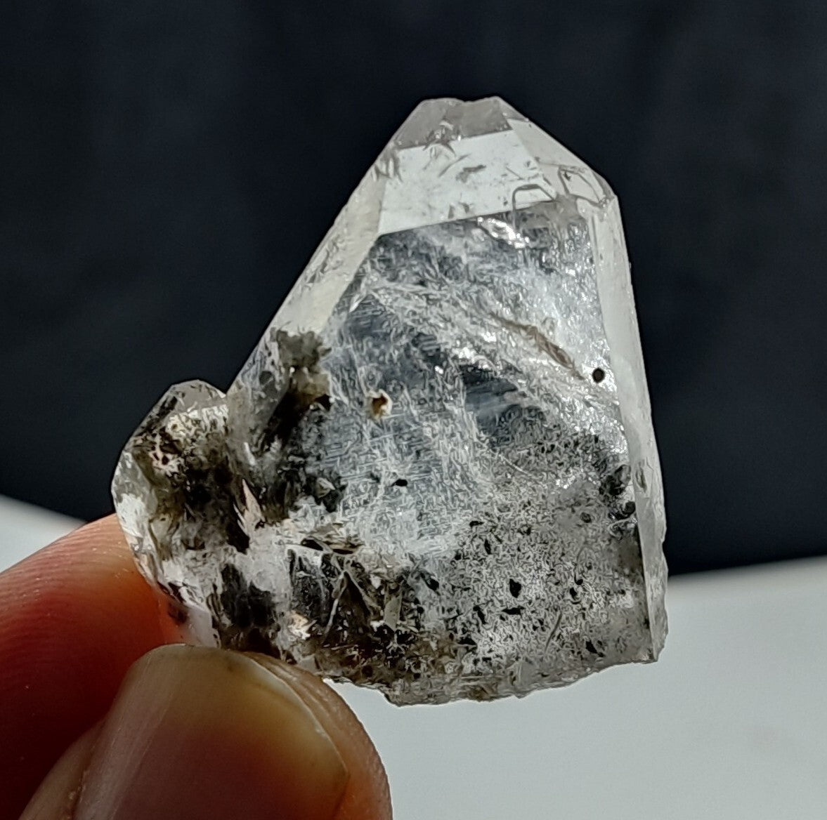 Small Tabular Quartz Crystal With Brookite Inclusions 16 grams
