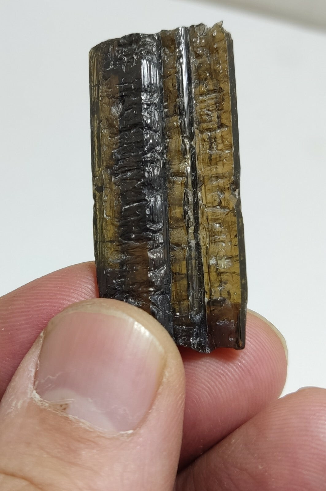 An aesthetic specimen of epidote crystal 12 grams